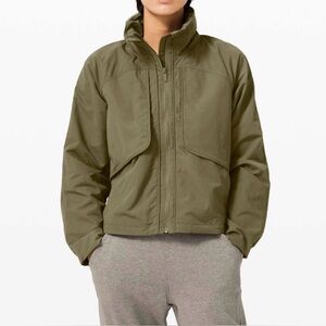 Lululemon Always Effortless Jacket Medium Olive Green 4